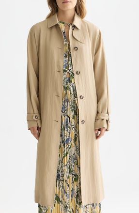 Scotch & Soda Flowy Trench Coat in Travertine at Nordstrom, Size Small