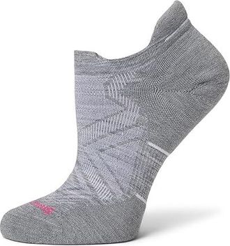 Smartwool Run Targeted Cushion Low Ankle Socks Womens Crew Cut Socks Shoes Light Gray/White : LG (Womens Shoe 10-12.5), Merino/Nylon/Wool