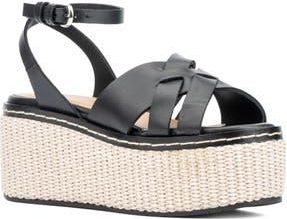 Aquatalia Diana Luxe Water Repellent Platform Sandal in Black at Nordstrom Rack, Size 9