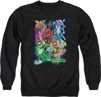 Gildan Green Lantern Blackest Group Adult Crewneck Sweatshirt