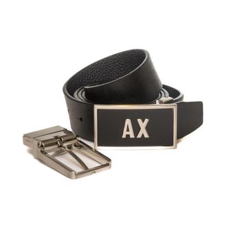 A|X Armani Exchange Omkeerbare leren riem - Heren - Riemen - Zwart - ONE Size - Leer - Accessoires