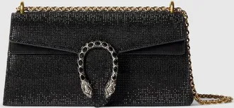 Gucci Dionysus Crystal Medium Shoulder Bag, Black, Fabric