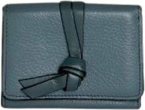 Chlo&eacute; Pre-owned Grained Leather Compact Wallet - Dames - Vintage Accessoires - Blauw - ONE Size - Leer - Vintage