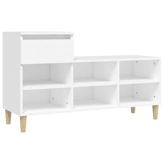 vidaXL Vidaxl - Mueble Zapatero Madera Contrachapada Blanco 102x36x60 Cm