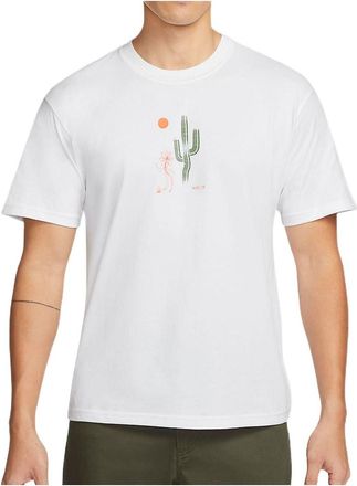 Nike Mens Nike SB Funny Cactus Flower Pattern Printing Short Sleeve White T-Shirt DQ1861-100