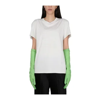 Maison Margiela Numeric Print Cotton T-Shirt - female - Maison Margiela - T-Shirts - White - L - Tops
