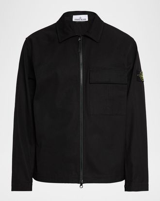 Stone Island Mens Long Sleeve Single Pocket Overshirt