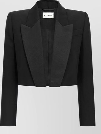 Givenchy cropped blazer single breasted notched lapels