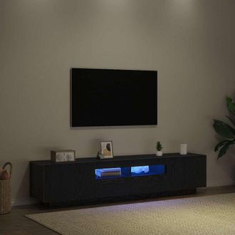 vidaXL Vidaxl - Mobile tv 2 pcs Nero 180 x 35 x 40 cm Legno multistrato