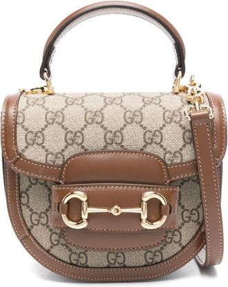 Gucci Horsebit 1955 mini bag - women - Calf Leather (top grain)/Fabric - OS - Neutrals