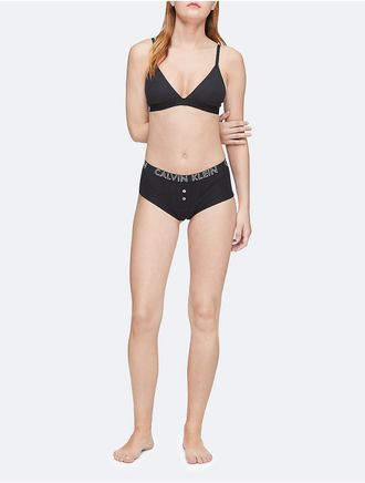 Calvin Klein Calvin Klein Womens Ultimate Cotton Boyshort - Black - S