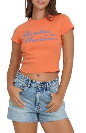 Billabong Paradise Horizon Cotton Graphic Baby Tee in Saffron at Nordstrom Rack, Size X-Small