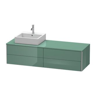 Duravit Mueble De Pared Duravit Xsquare 160,0 X 54,8 Cm, 4 Cajones Xs4914l, Color (frente/cuerpo): Jade Laca Alto Brillo - Xs4914l0303