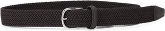 Anderson's Cintura elastica intrecciata con dettagli in pelle da 3-5 cm - - Accessories - Uomo - Marrone - 100 CM