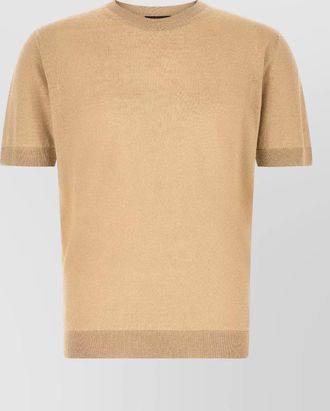 Zanone ice lino crew neck short sleeve sweater