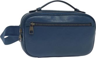 Louis Vuitton Ambler Damier Infini Leather Blue Leather Handbag (Pre-Owned)