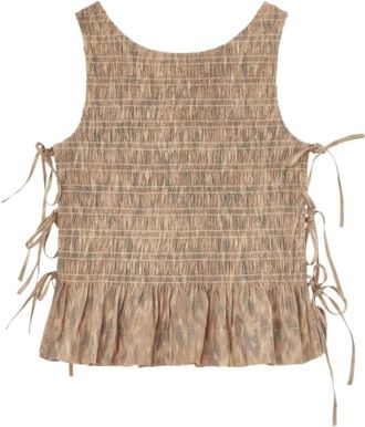Ganni Sleeveless Tops - Dames - Tops zonder mouwen - Bruin - S - Tops
