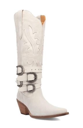 Dingo Buck Wild Knee High Western Boot in White at Nordstrom, Size 6.5