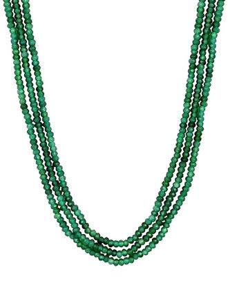 Liv Oliver 18K Plated 79.20 Ct. Tw. Emerald Layer Necklace