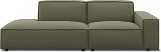 Castlery Customized Green Performance Side Chaise Sofa Left Facing | Jonathan by Castlery, Green, Castlery