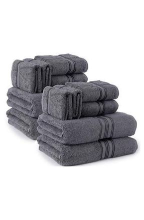 Luxury Home 12-Piece Premium Cotton Towel Set in Gray at Nordstrom Rack