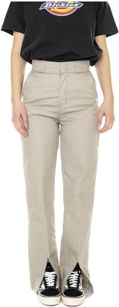 Dickies Wijde Broeken - Dames - Wijde Broeken - Beige - W28 - Katoen - Broeken