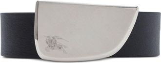Burberry Shield leather belt - men - Calf Leather/Brass/Calf Leather - 100 - Black