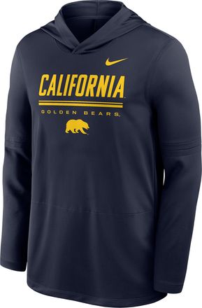 Nike Cal Sideline Nike Mens Dri-FIT College Long-Sleeve Hooded Top in Blue | IV7777-421