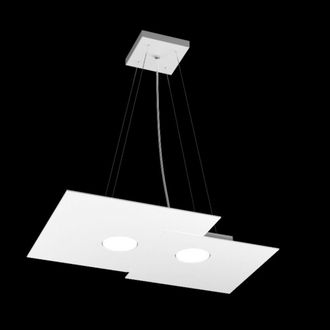 Top-Light Lampadario Moderno Top Light Plate 1129 S2 R Gx53 Led Monoemissione Metallo Sospensione, Finitura Metallo Bianco