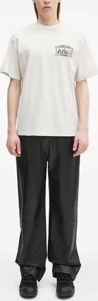 Aries T-shirt Ancient Temple con stampa - Bianco