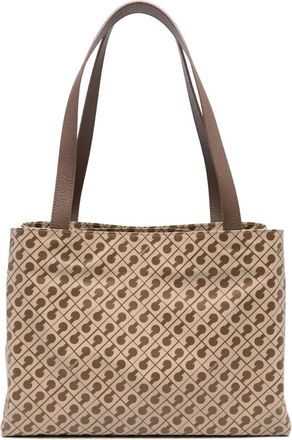 Gherardini Shopper met patroonprint - Bruin