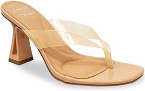 Chase + Chloe by Intouch Footwear Translucent Strap Block Heel Sandal in Nude at Nordstrom Rack, Size 7.5