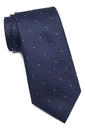 Tom Baine Texture Grid Tie in Blue at Nordstrom Rack