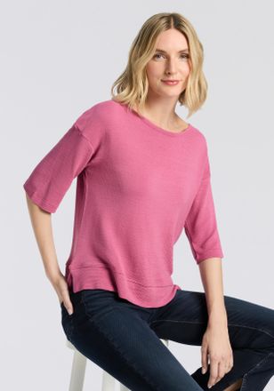 HUGO BOSS Sweatshirt BOSS, Damen, Gr. S, lila (medium lila 510), Sweatware, Obermaterial: 98% Modal, 2% Elasthan, U-Boot-Ausschnitt, Sweatshirts Sweatshirt, U-B