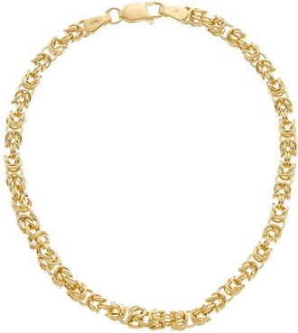 Italian Gold, Inc 10K 3.6Mm Square Byzantine Bracelet
