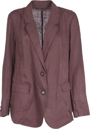 ottod'Ame Blazers, female, Brown, Size: S Stylish Over Jacket