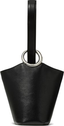 Kate Spade New York mini halo fine grain leather bucket bag in Black at Nordstrom
