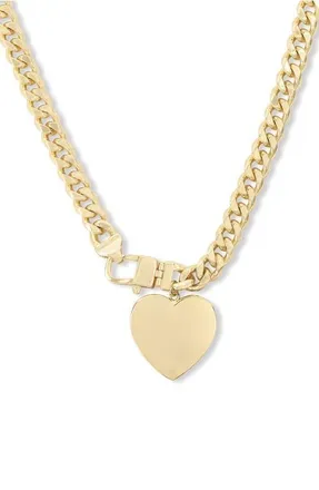 Melinda Maria Julian XL Heart Pendant Necklace in Gold at Nordstrom