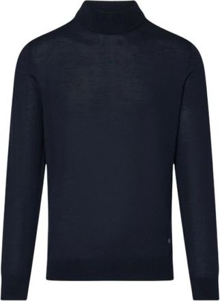 Liu Jo Merino Wol Trui met Col - Heren - Truien - Blauw - Maat: M Wol
