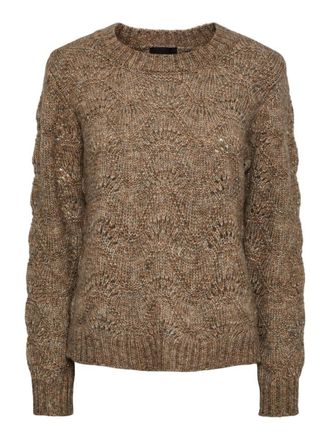 Pieces Womens PCBIBBI LS O-Neck Knit NOOS BC Pullover, Fossil, S