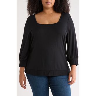 Threads 4 Thought Rosalinda Square Neck Sweater in Black at Nordstrom Rack, Size 3 X