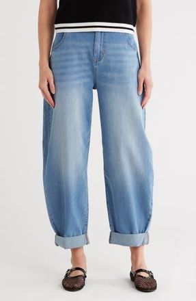 Vigoss Cuffed Baggy Jeans in Medium Wash at Nordstrom Rack, Size 26