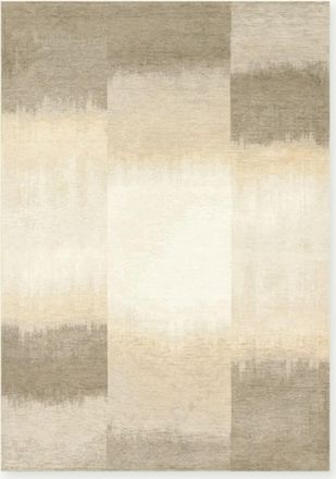 Novatrend Alfombra moderna tejida plana Beige Diam 140 cm