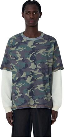 Awake NY Logo Motif Jersey Top - Heren - Longsleeves - Veelkleurig - M - Polyester - Tops
