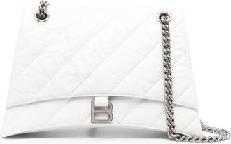 Balenciaga Crush quilted shoulder bag - women - Calf Leather - OS - White