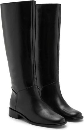 Mango Leather Knee High Boot in Black at Nordstrom, Size 8.5Us