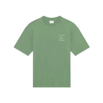 Dr&ocirc;le de Monsieur T-Shirts, male, Green, Size: XL Le T-Shirt Slogan Calligraphy