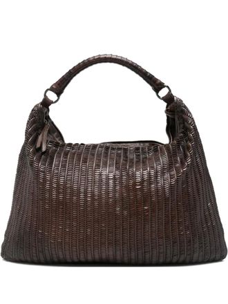 Reptiles House woven leather shoulder bag - women - Calf Leather - One Size - Brown