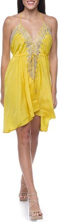 Ranee’s Embellished Halter Dress in Yellow at Nordstrom Rack