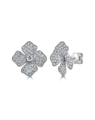 Sabrina Designs 14K 1.60 Ct. Tw. Diamond Flower Earrings